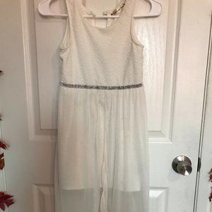 White formal dress. Elegant.